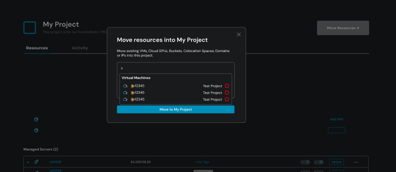 Auswahlmaske Ressourcen